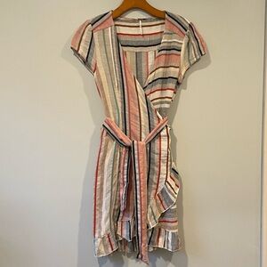 Free People Multicolor Striped Mini Dress